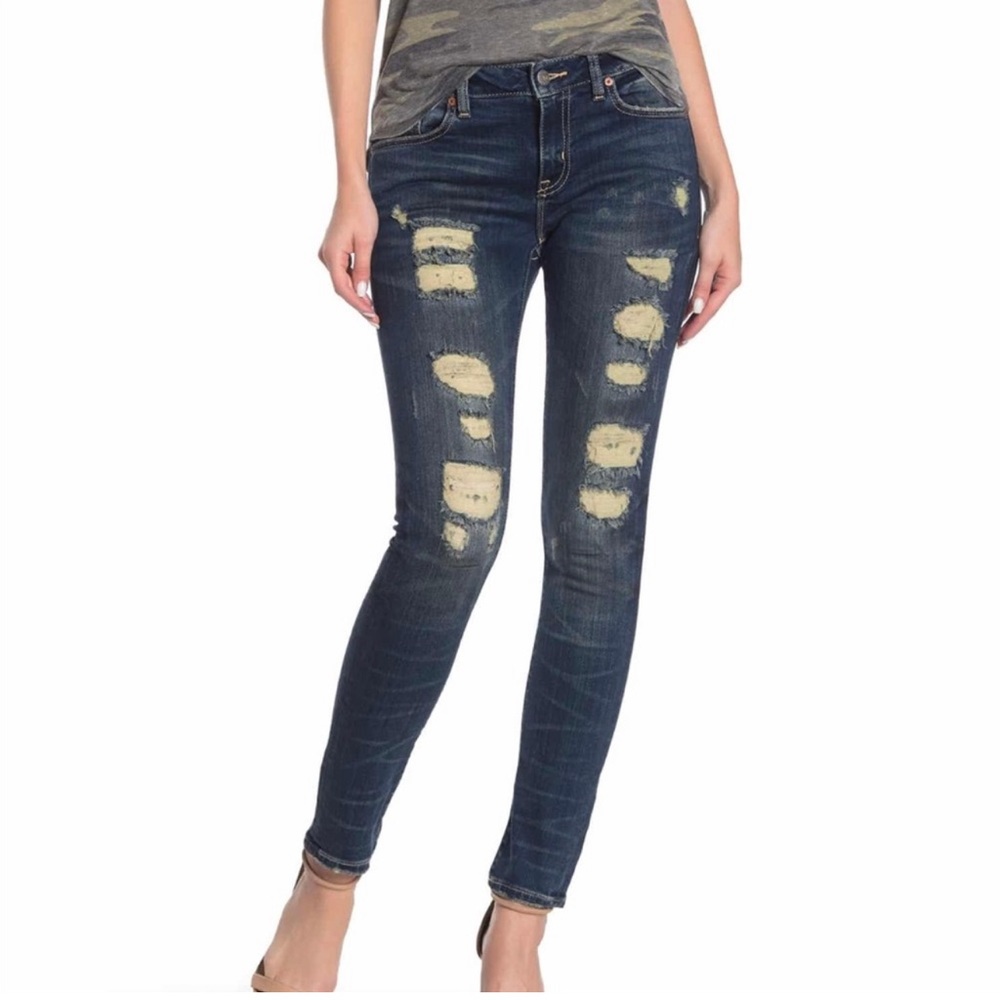 Rock Revival Distressed Ankle Mid Rise Skinny Jeans 👖 Size 26 NWT